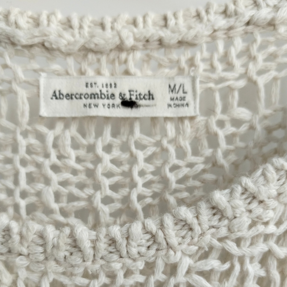Abercrombie & Fitch‎ Cream Open Knit Tunic Top - Picture 2 of 7